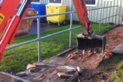 excavating
